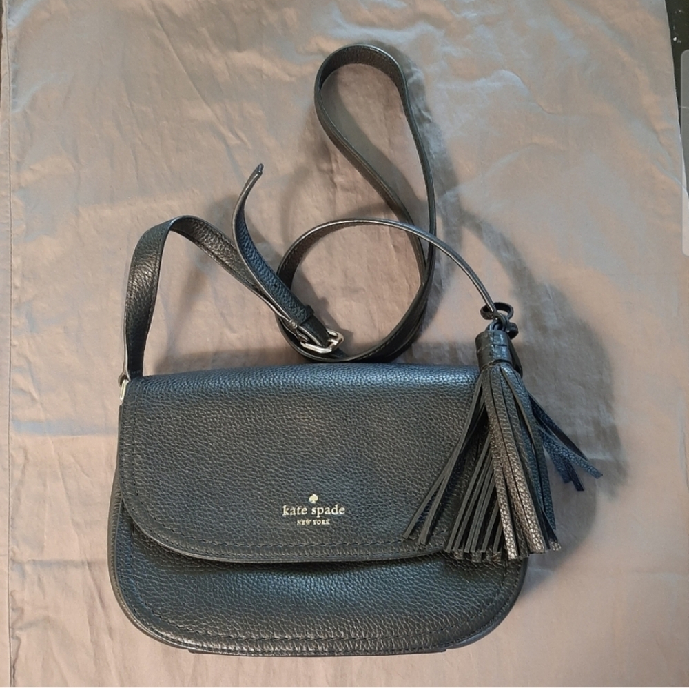Kate Spade Leather Crossbody Bag With Tassel